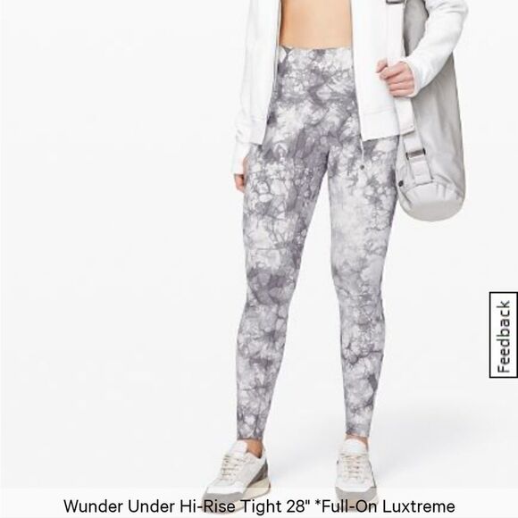 Lululemon Shibori Grey Wunder Under High Rise Tight Full-on Luxtreme - Picture 1 of 12
